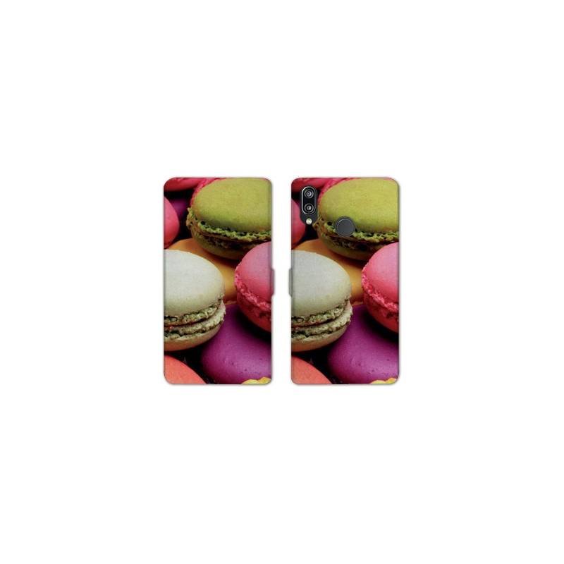 Housse cuir portefeuille Samsung Galaxy A20e Macaron