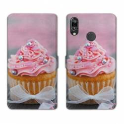 Housse cuir portefeuille Samsung Galaxy A20e Cupcake