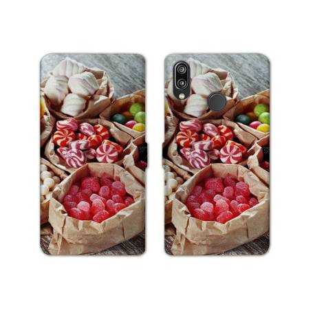 Housse cuir portefeuille Samsung Galaxy A20e Bonbon