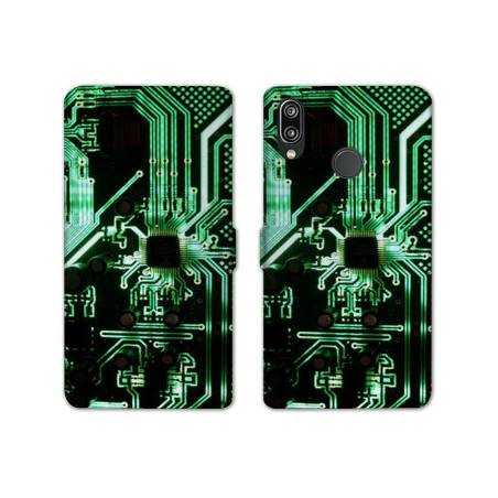 Housse cuir portefeuille Samsung Galaxy A20e Trompe œil composant