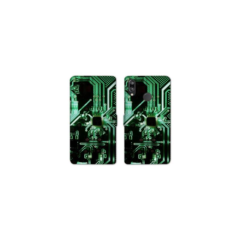 Housse cuir portefeuille Samsung Galaxy A20e Trompe œil composant