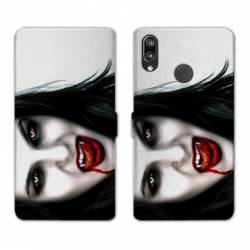 Housse cuir portefeuille Samsung Galaxy A20e Vampire blanc