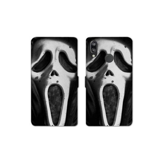 Housse cuir portefeuille Samsung Galaxy A20e Scream noir