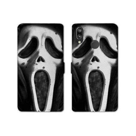 Housse cuir portefeuille Samsung Galaxy A20e Scream noir