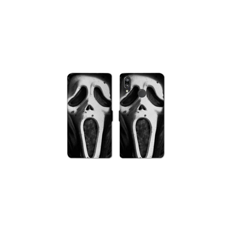 Housse cuir portefeuille Samsung Galaxy A20e Scream noir