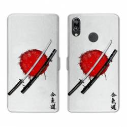 Housse cuir portefeuille Samsung Galaxy A20e Japon épée