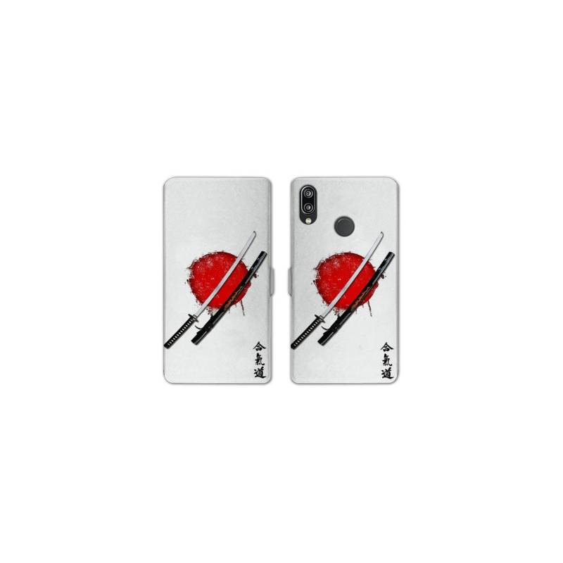 Housse cuir portefeuille Samsung Galaxy A20e Japon épée