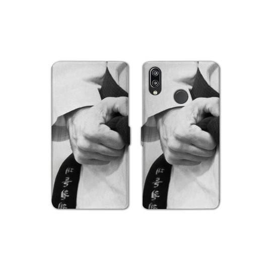 Housse cuir portefeuille Samsung Galaxy A20e Judo Kimono