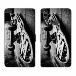 Housse cuir portefeuille Samsung Galaxy A20e Skate Vintage