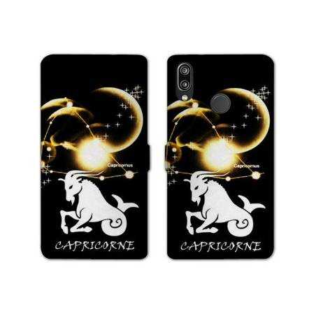 Housse cuir portefeuille Samsung Galaxy A20e signe zodiaque Capricorne