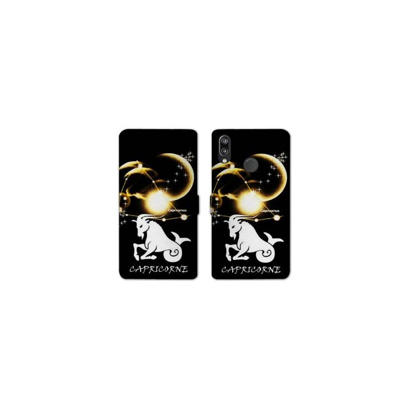 Housse cuir portefeuille Samsung Galaxy A20e signe zodiaque Capricorne