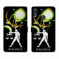 Housse cuir portefeuille Samsung Galaxy A20e signe zodiaque Balance