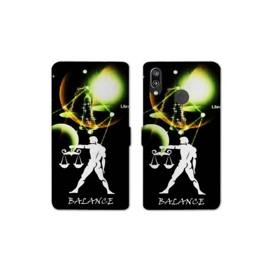 Housse cuir portefeuille Samsung Galaxy A20e signe zodiaque Balance
