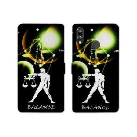 Housse cuir portefeuille Samsung Galaxy A20e signe zodiaque Balance