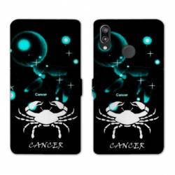 Housse cuir portefeuille Samsung Galaxy A20e signe zodiaque Cancer