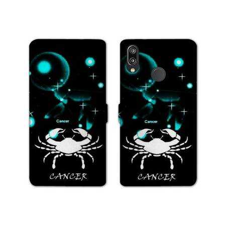 Housse cuir portefeuille Samsung Galaxy A20e signe zodiaque Cancer