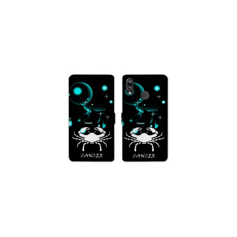 Housse cuir portefeuille Samsung Galaxy A20e signe zodiaque Cancer