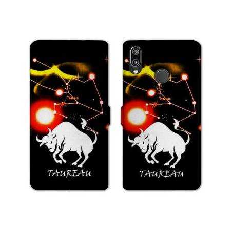 Housse cuir portefeuille Samsung Galaxy A20e signe zodiaque Taureau