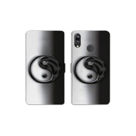 Housse cuir portefeuille Samsung Galaxy A20e Yin Yang 3d