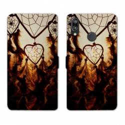 Housse cuir portefeuille Samsung Galaxy A20e attrape reve Noir