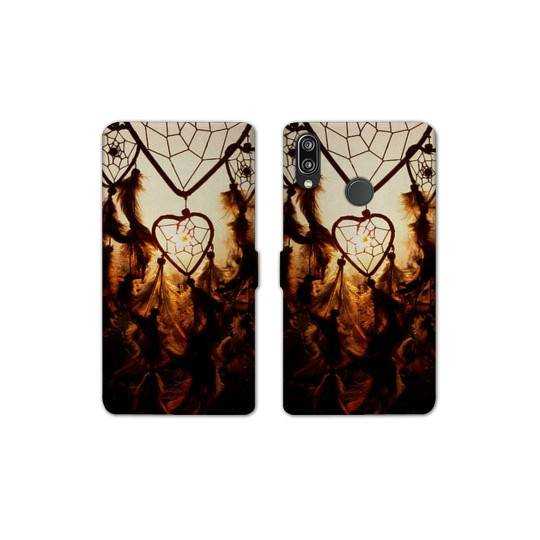 Housse cuir portefeuille Samsung Galaxy A20e attrape reve Noir