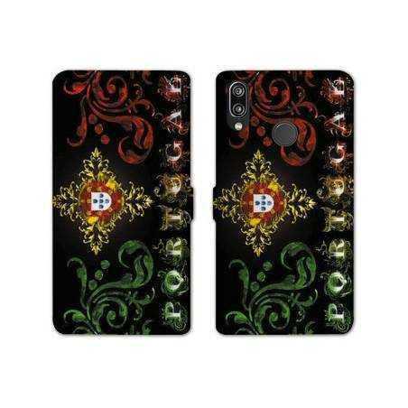 Housse cuir portefeuille Samsung Galaxy A20e Portugal Arabesque