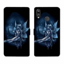 Housse cuir portefeuille Samsung Galaxy A20e Fee Bleu