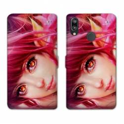 Housse cuir portefeuille Samsung Galaxy A20e Manga Elfe