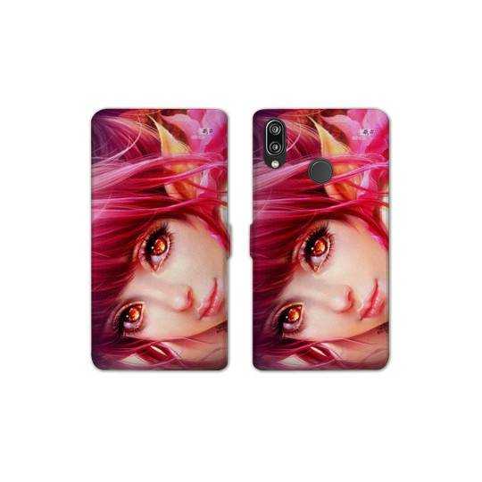 Housse cuir portefeuille Samsung Galaxy A20e Manga Elfe