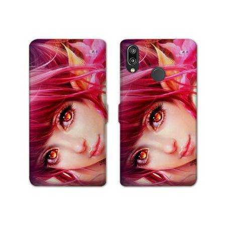 Housse cuir portefeuille Samsung Galaxy A20e Manga Elfe