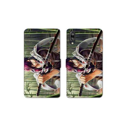 Housse cuir portefeuille Samsung Galaxy A20e Manga bambou