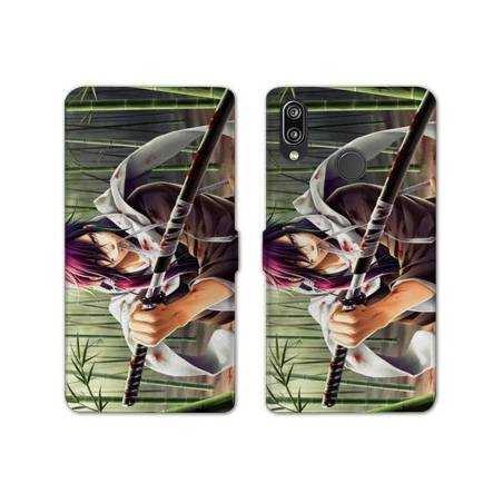 Housse cuir portefeuille Samsung Galaxy A20e Manga bambou