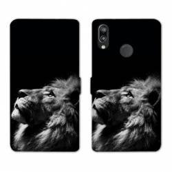 Housse cuir portefeuille Samsung Galaxy A20e roi lion