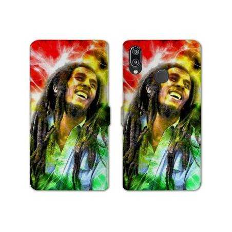 Housse cuir portefeuille Samsung Galaxy A20e Bob Marley Color