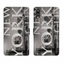 Housse cuir portefeuille Samsung Galaxy A20e Amerique USA New York