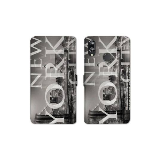 Housse cuir portefeuille Samsung Galaxy A20e Amerique USA New York