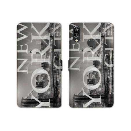 Housse cuir portefeuille Samsung Galaxy A20e Amerique USA New York