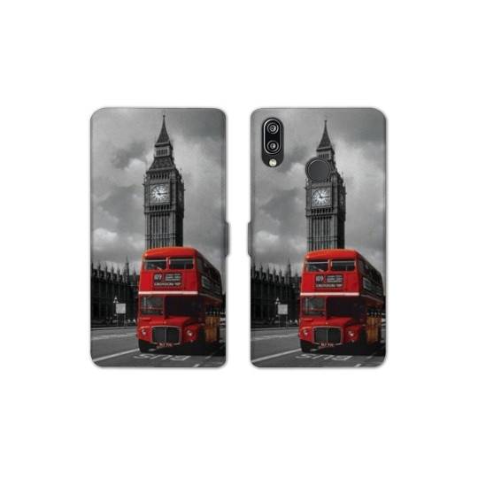 Housse cuir portefeuille Samsung Galaxy A20e Angleterre London Bus