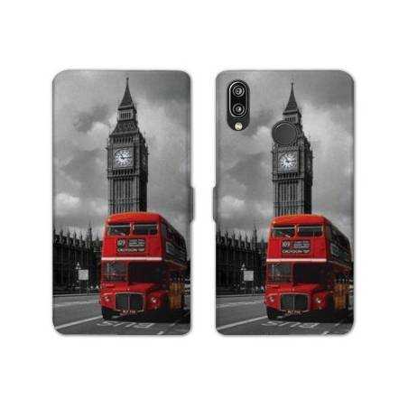 Housse cuir portefeuille Samsung Galaxy A20e Angleterre London Bus