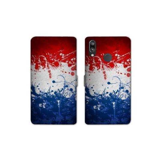 Housse cuir portefeuille Samsung Galaxy A20e France Eclaboussure