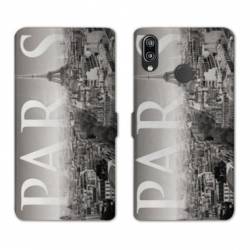 Housse cuir portefeuille Samsung Galaxy A20e France Paris Vintage