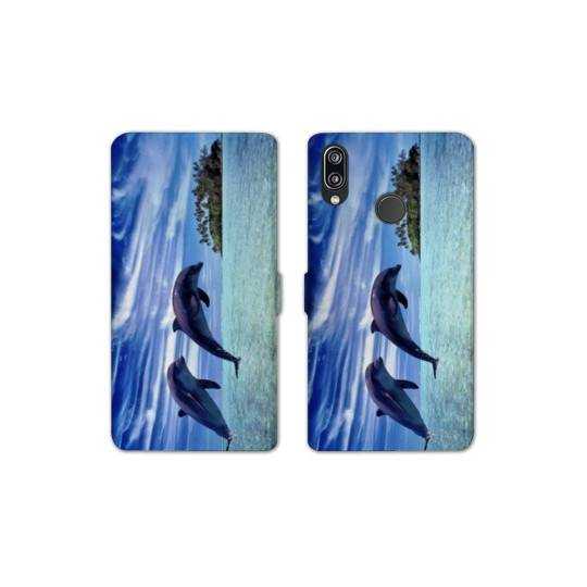 Housse cuir portefeuille Samsung Galaxy A20e Dauphin ile