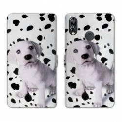 Housse cuir portefeuille Samsung Galaxy A20e Chien dalmatien