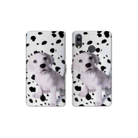 Housse cuir portefeuille Samsung Galaxy A20e Chien dalmatien