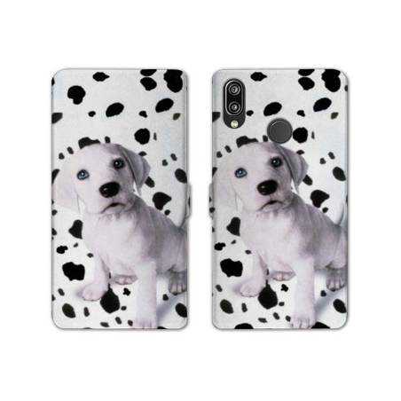 Housse cuir portefeuille Samsung Galaxy A20e Chien dalmatien