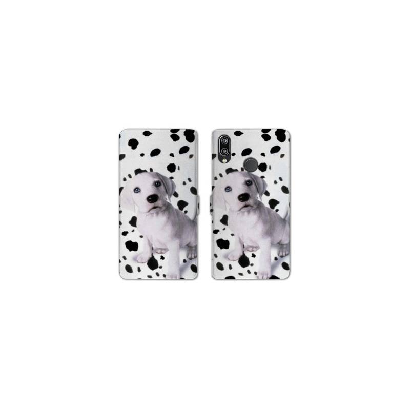 Housse cuir portefeuille Samsung Galaxy A20e Chien dalmatien