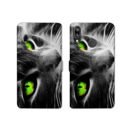 Housse cuir portefeuille Samsung Galaxy A20e Chat Vert