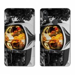 Housse cuir portefeuille Samsung Galaxy A20e pompier casque feu