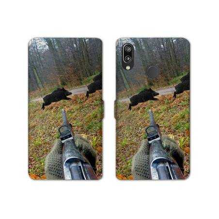 Housse cuir portefeuille Samsung Galaxy A20e chasse Vision Tir