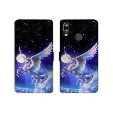 Housse cuir portefeuille Samsung Galaxy A20e Licorne Céleste